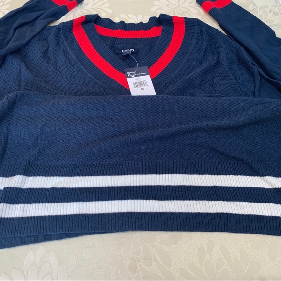 🆕Size L-CHAPS Womens Sweater Pullover V Neck - Picture 3 of 7